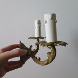 Sconce golden brass candlestick