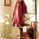 Coat rack, umbrella stand in wood and wrought iron.