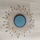 Metal sun mirror, vintage French, 66 cm