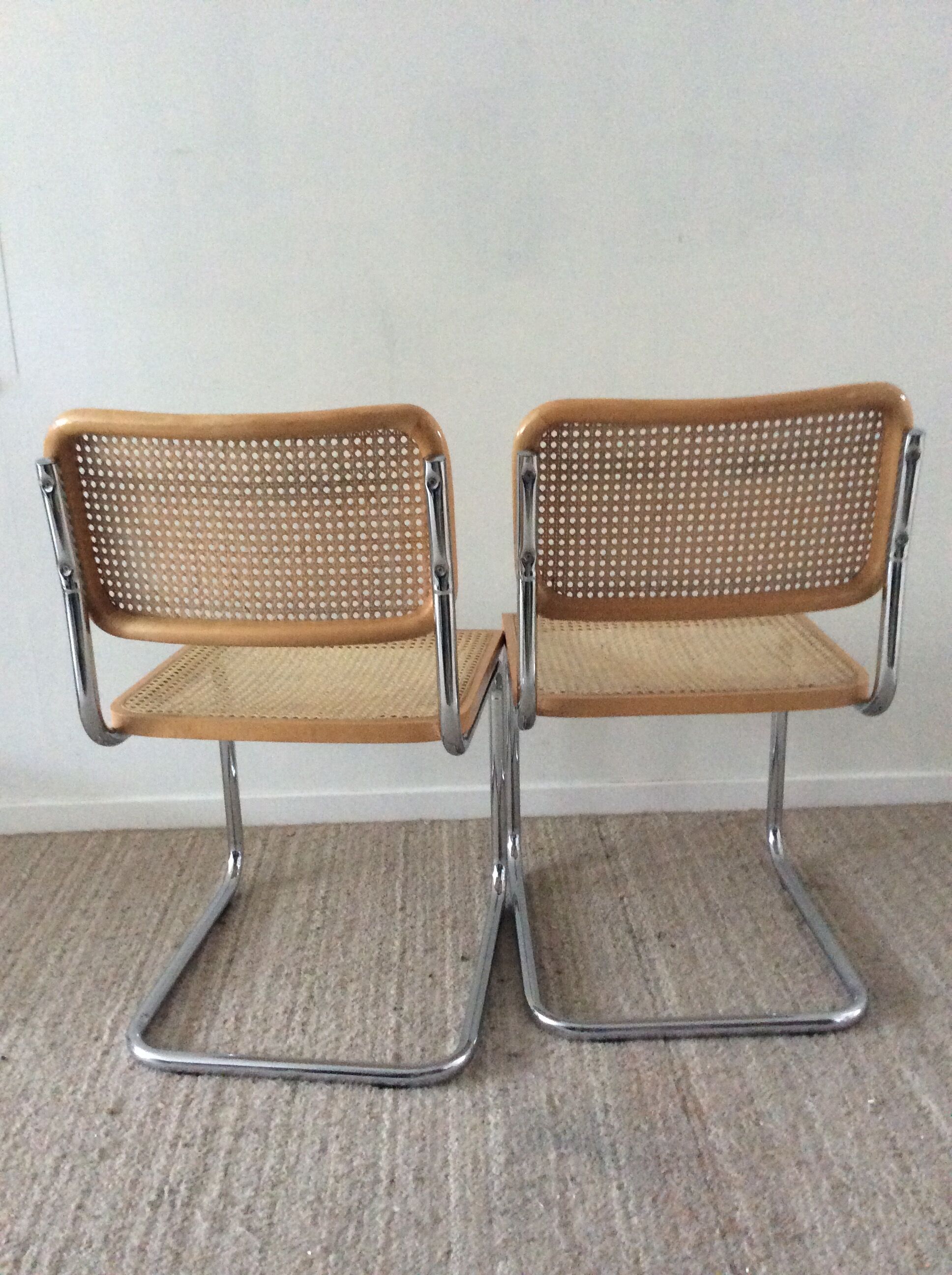Pair of Marcel Breuer Cesca B32 chairs