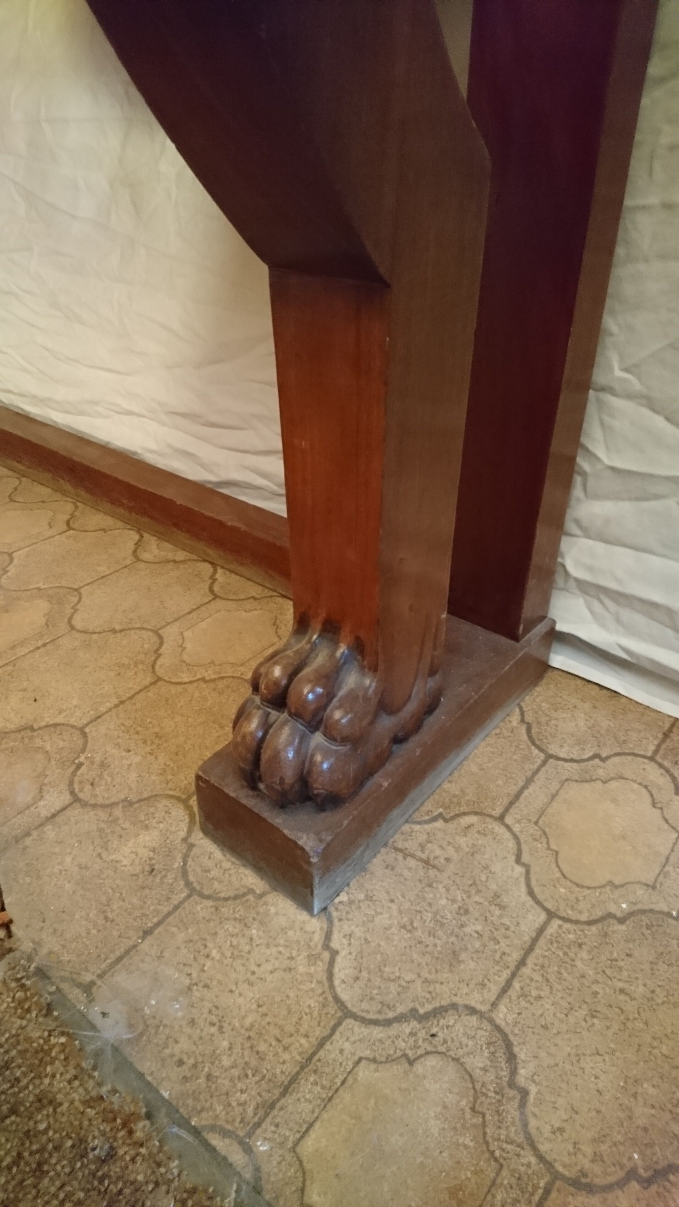 Mahogany empire style console