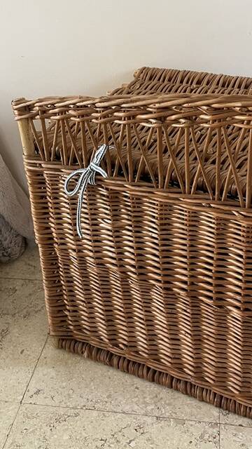 Vintage Rattan Chest Basket