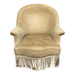 Fauteuil crapaud en velours