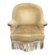 Fauteuil crapaud en velours velours jaune moutarde