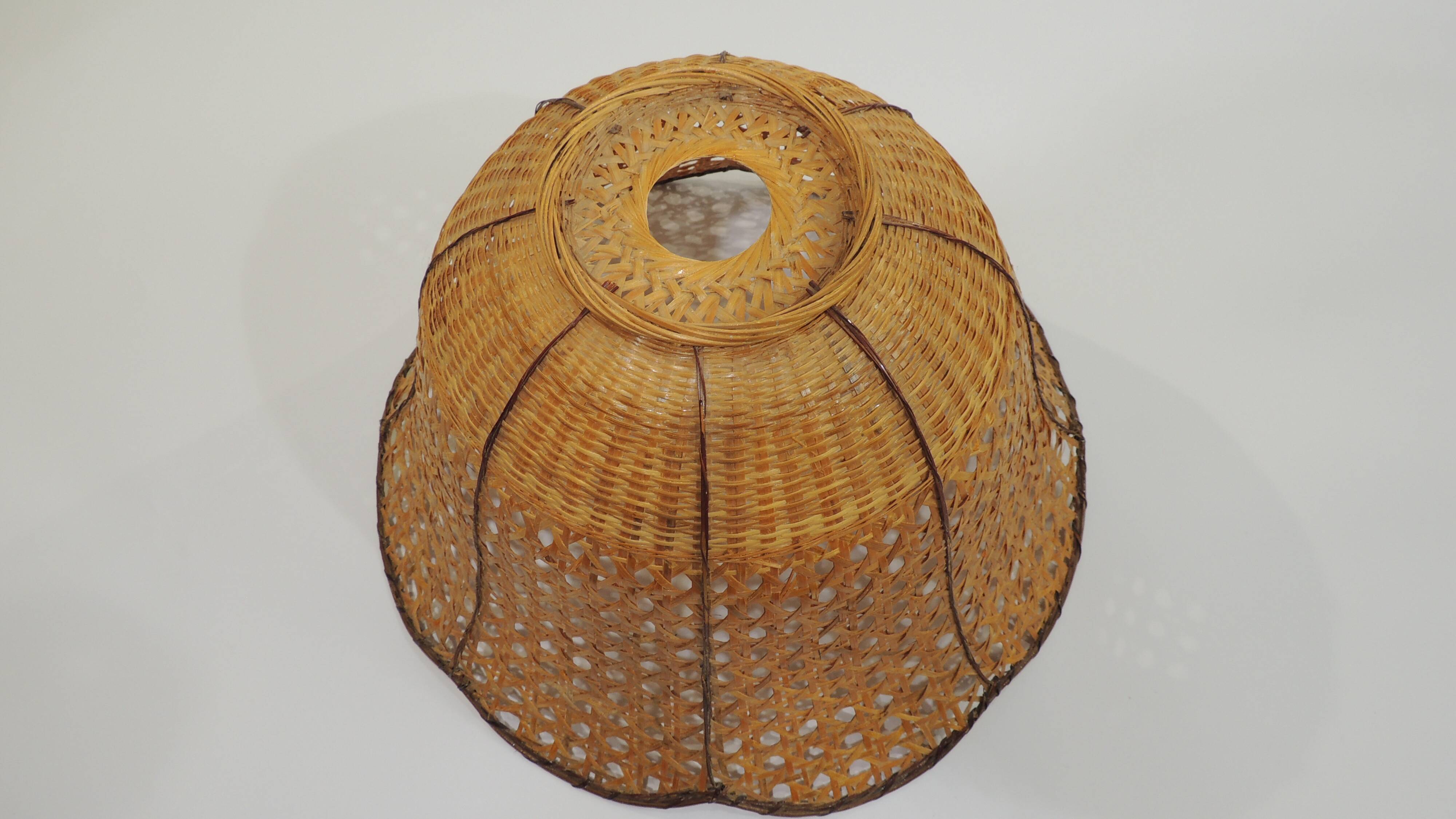 Rattan suspension / lampshade / chandelier / vintage