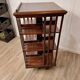 English mahogany revolving bookcase