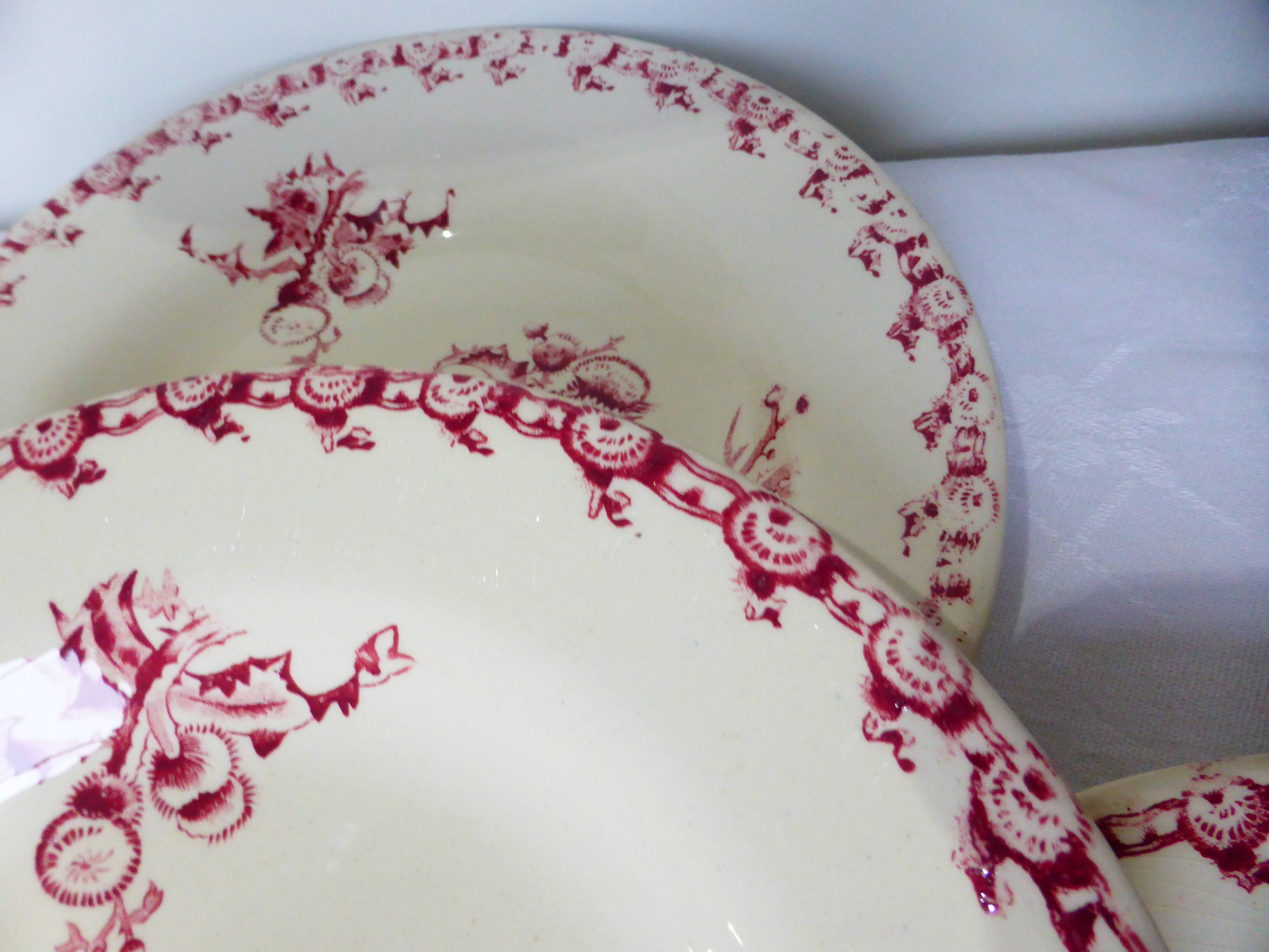 4 soup plates from Gien model Chardons 211258