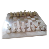 Chess set in onyx and marble