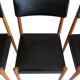 4 Chaises Scandinave Noires Années 50/60 Vintage