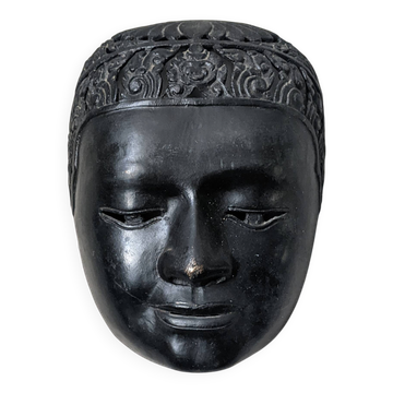Masque mural en bronze Asie fabrication artisanale