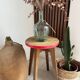 Vintage round wooden stool
