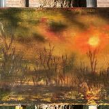 Oil on canvas / annie-claude (ferrando) - 38 x 55 cm - dec.78