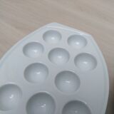 Set of 2 porcelain snail dishes