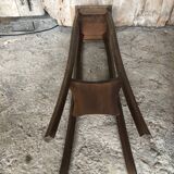 Vintage Wooden High Bolster Side Table #A605