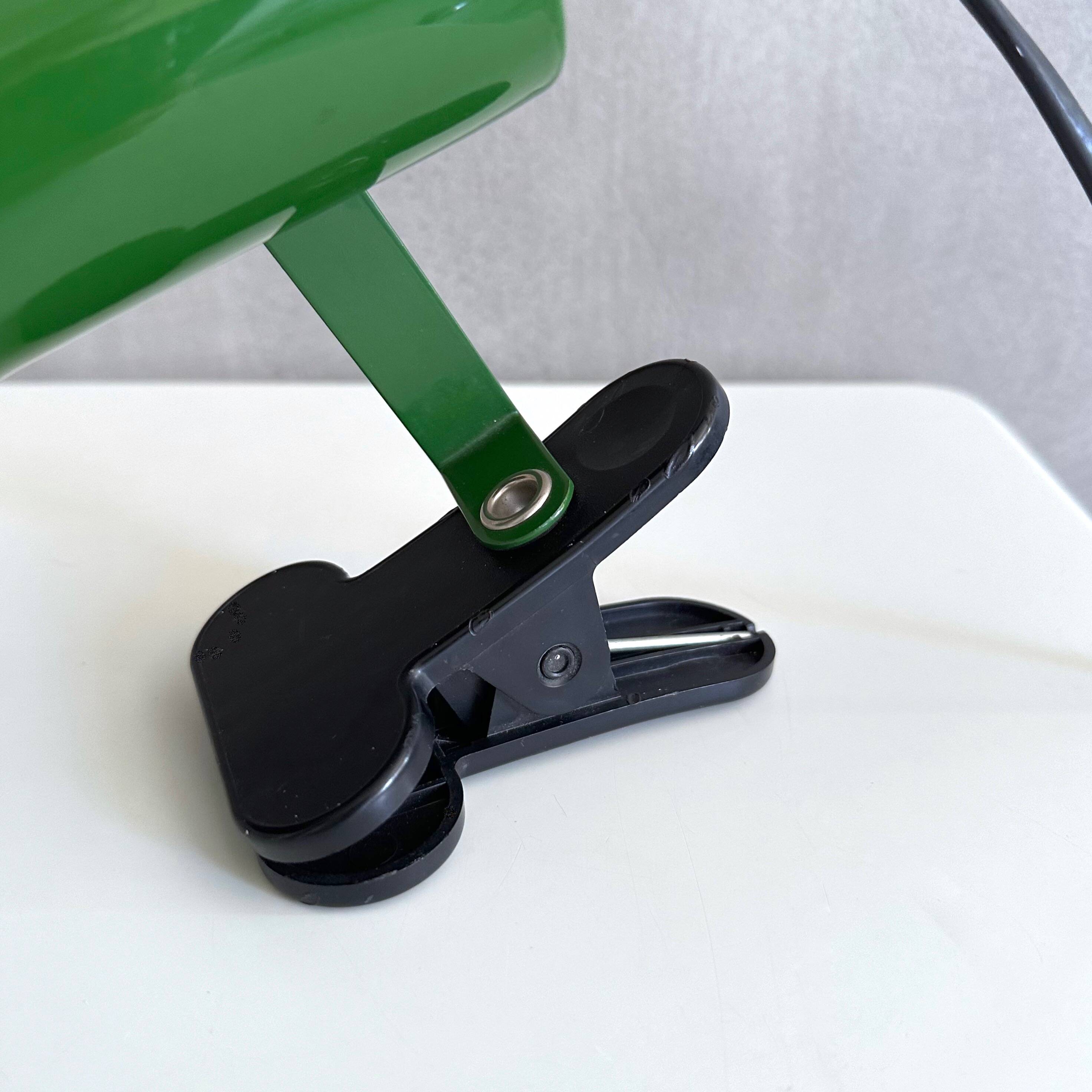 ELBE 4485 Deco Domo clamp lamp green, 80's