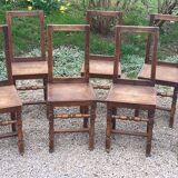 Lot de 8 chaises anciennes Lorraine