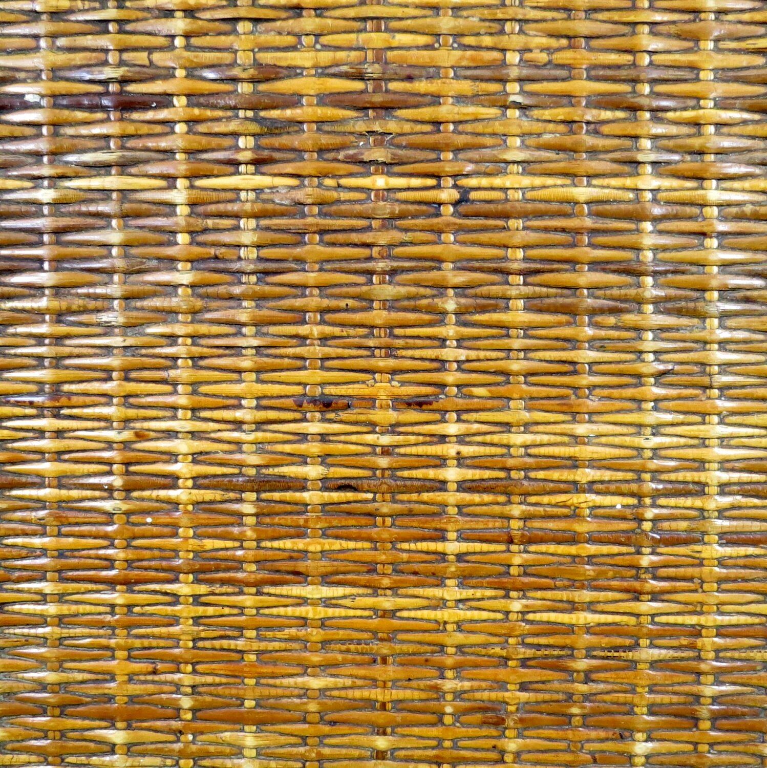 Bamboo and rattan coffee table, 1970s