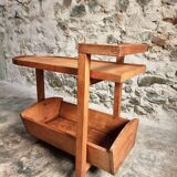 Vintage oak bar cart – France, 1950s