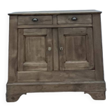 Buffet ancien 2 tiroirs en chêne massif brut esprit campagne chic