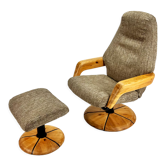 Fauteuil & repose-pied, années 1980