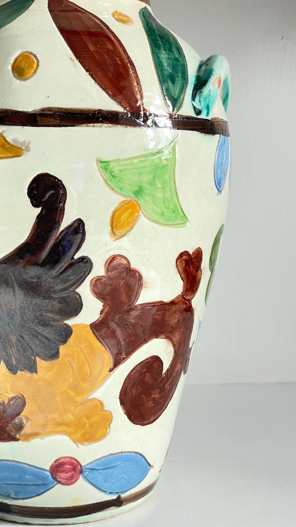Vases vintage italy motif dragon