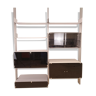 Etagère modulable aluminium avec caissons design Michel Ducaroy - 1970