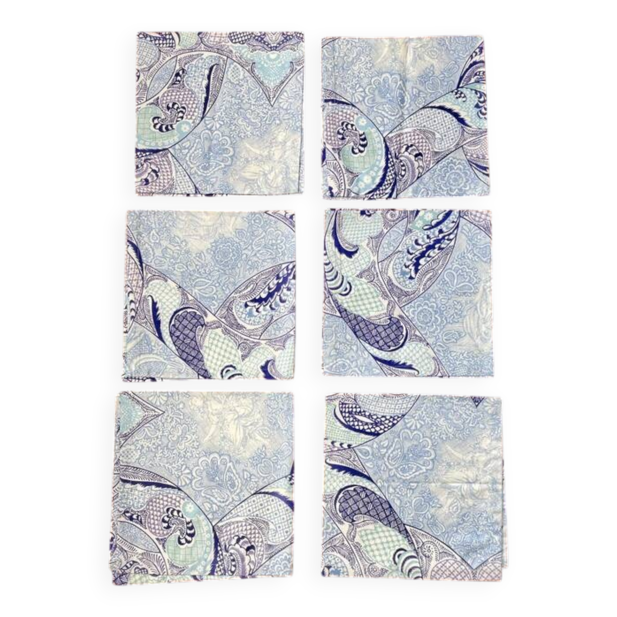 6 New "Trianon" Cotton Satin Napkins