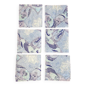 6 serviettes en satin - coton