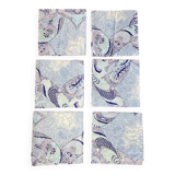 6 New "Trianon" Cotton Satin Napkins