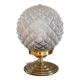 Table lamp, desk, globe in antique glass and brass base