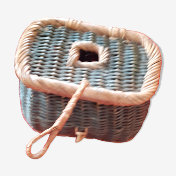Fishing basket for children. Wicker.