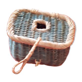 Fishing basket for children. Wicker.