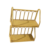 Two rattan wall shelves