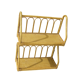 Two rattan wall shelves