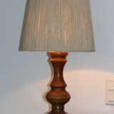 Wood lamp with rope shade 640mm