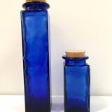 Bocal XXL en verre bleu cobalt