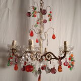 Multicolored stamped chandelier