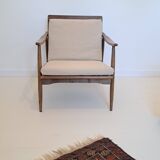 Scandinavian style armchair in solid wood – 1950s/60s