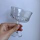 Set of 6 mismatched crystal champagne glasses 50-60s
