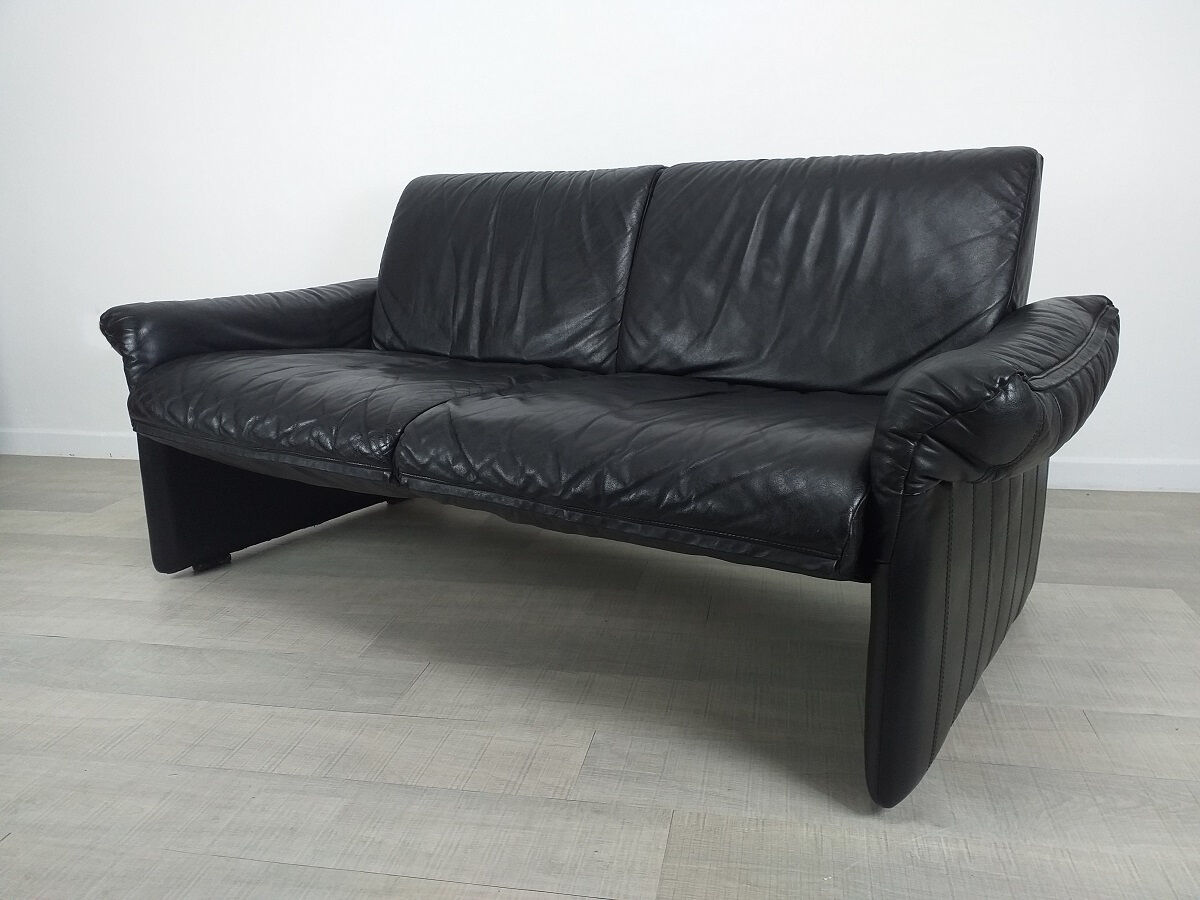 Vintage leather sofa desgn Belgian 80s edition Swann