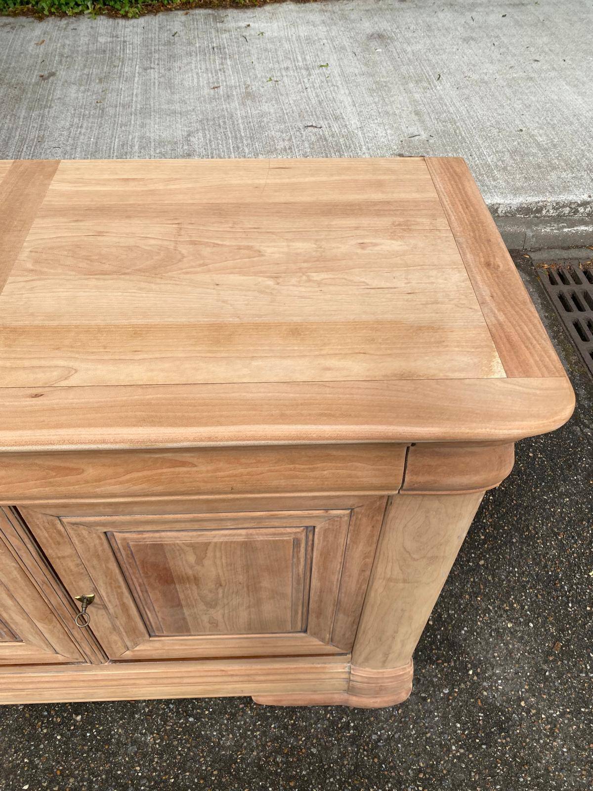 Louis Philippe vintage renovated sideboard in cherry wood.