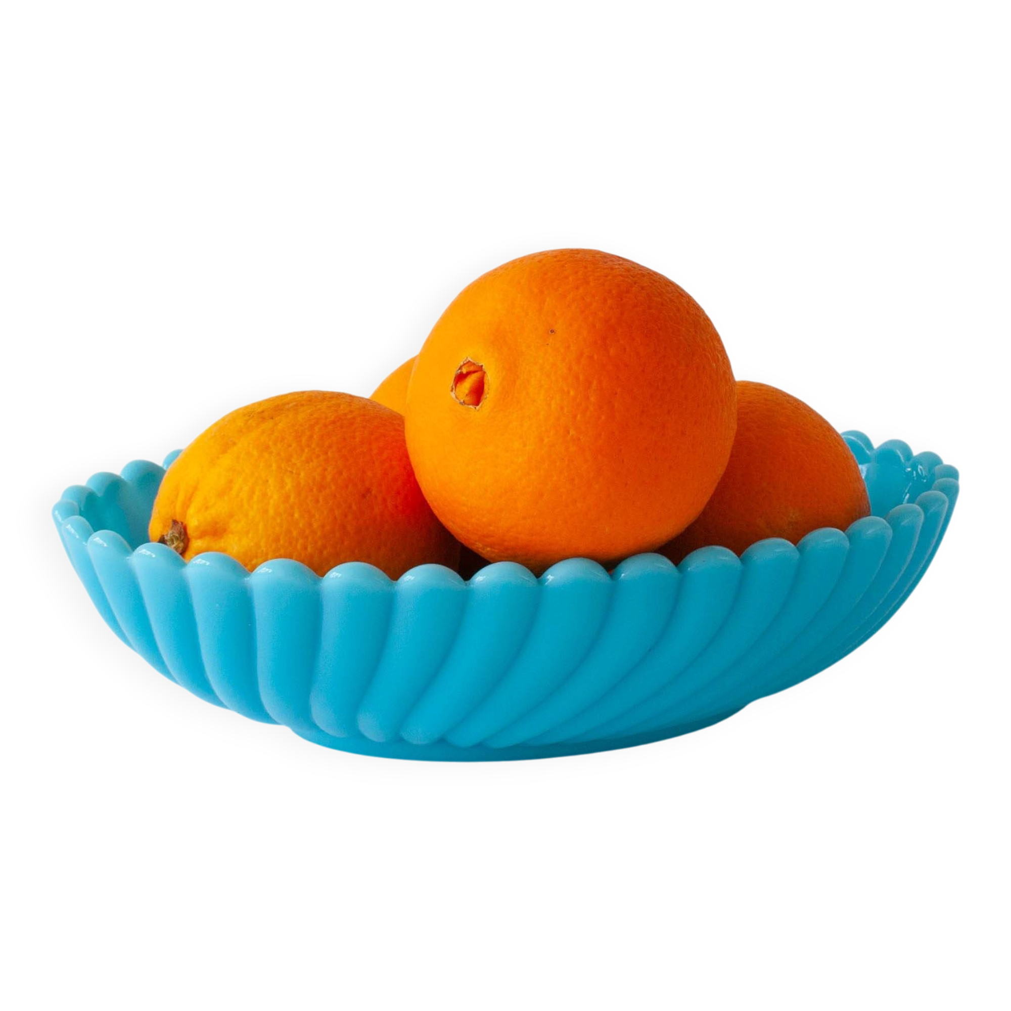 1940s Art Deco Portuguese Glass Bowl by IVIMA