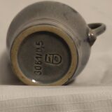 Blue and gray ceramic pitcher