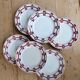 6 vintage ironstone dessert plates Moulins des Loups - Stuar model