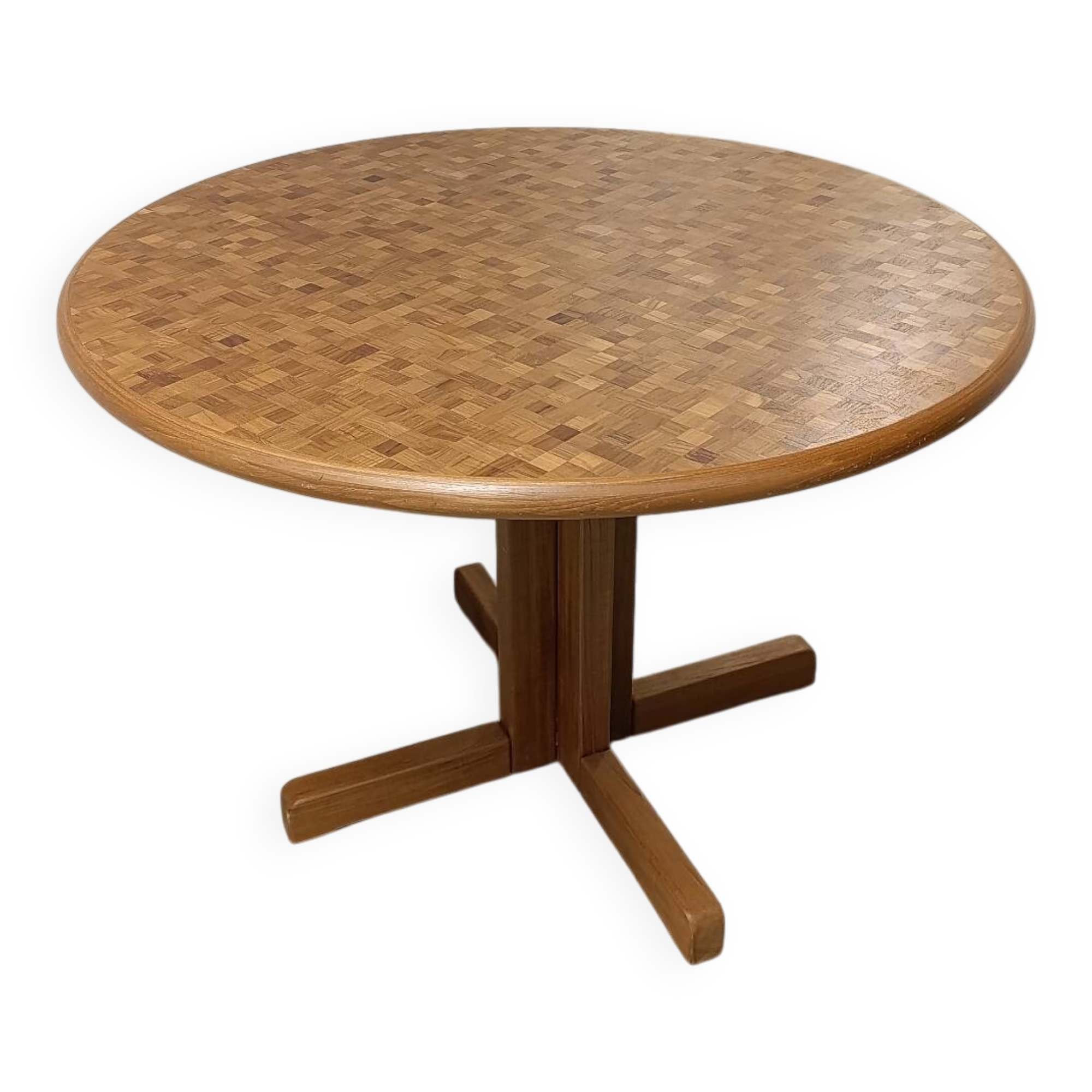 Vintage wooden mosaic table