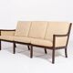 Canapé 3 places par Ole Wanscher pour P. Jeppensen, Danemark années 1960