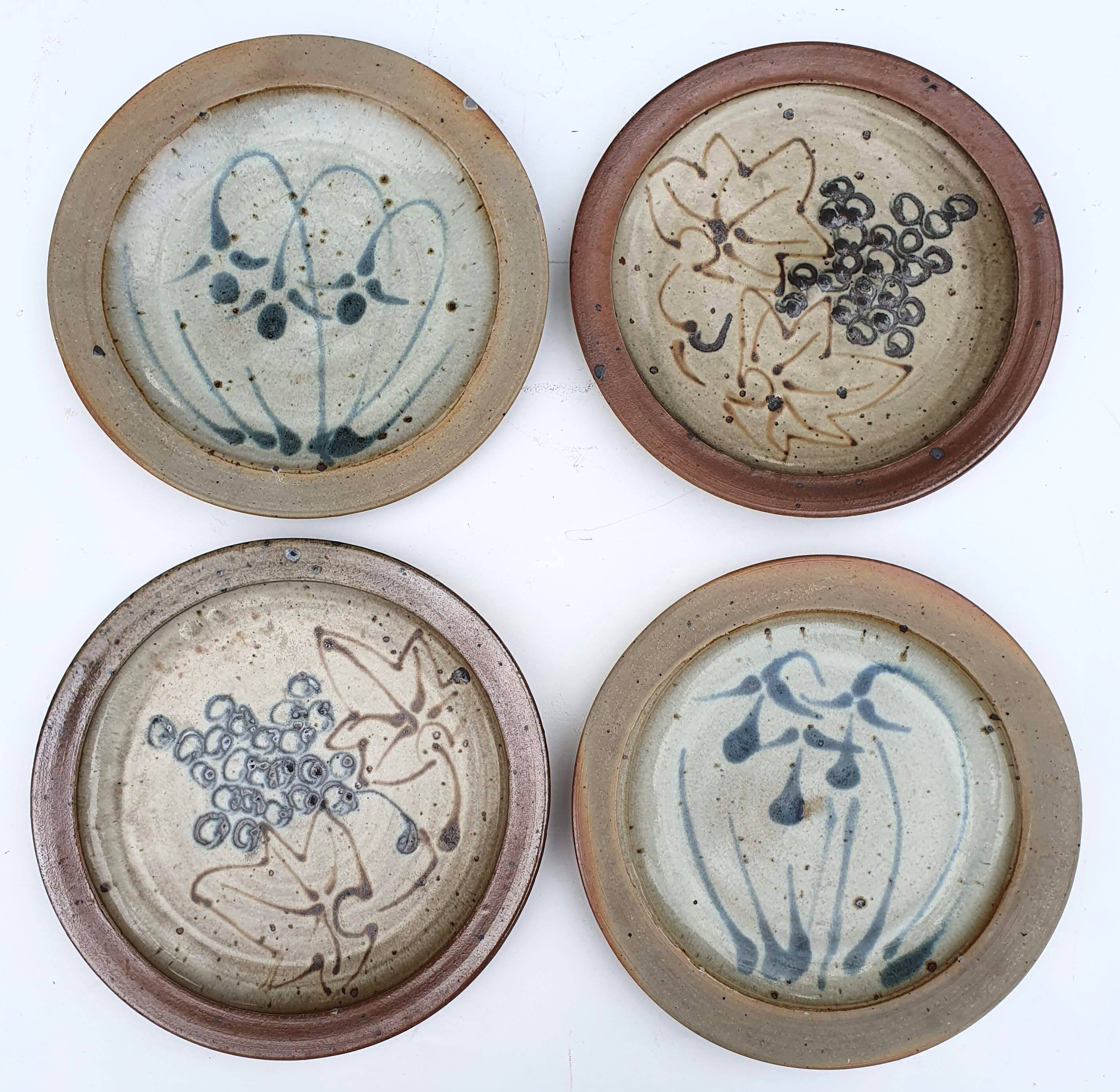 Pyrite stoneware plates