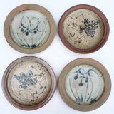 Pyrite stoneware plates