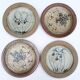 Pyrite stoneware plates