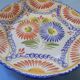 Henriot quimper france - wall plate with flowers - hand-decorated faience